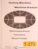 Trebel Schenck RME, Testing Machine, Instructions & Wiring Manual